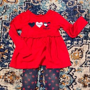 Girls Tommy Hilfiger outfit. Cute for fall!